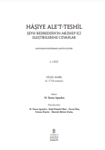 Şeyh Bedreddîn’in Mezhep İçi Eleştirilerine Cevaplar, Hâşiye Ale’t-Teshîl 2.Cilt